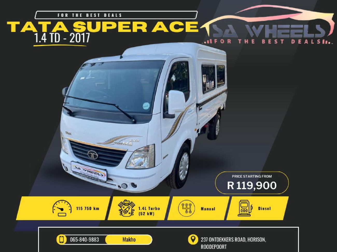 2017 TATA Super Ace 1.4 TCIC DLE Dropside
