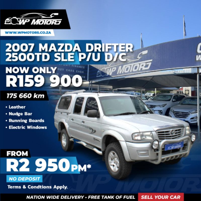 Used Mazda B-Series B2500 TD SLE Drifter Double-Cab For Sale In Western ...