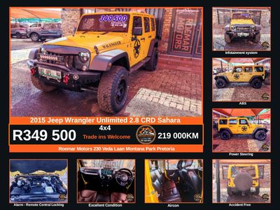 2015 Jeep Wrangler Unlimited Sahara 3.6 V6 Auto