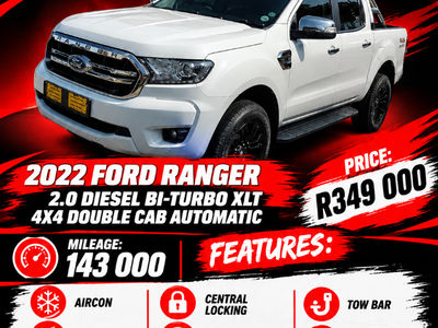 2022 Ford Ranger 2.0D Bi-Turbo XLT 4x4 Double Cab Auto