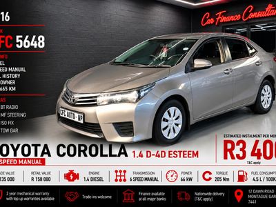 2016 Toyota Corolla 1.4 D Esteem