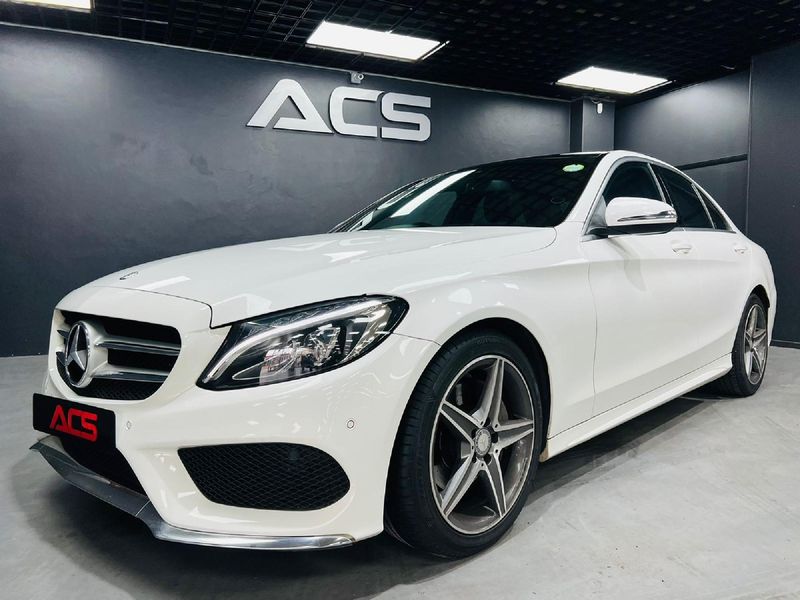 Used Mercedes-Benz C-Class AMG LINE 9G-TRONIC AUTO XENONS PANROOF RED ...