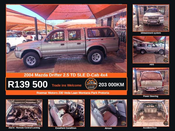23500→ SALE 3/3 まで Used Mazda B-Series B2500 TD SLE 4x4 Drifter Double-Cab for sale