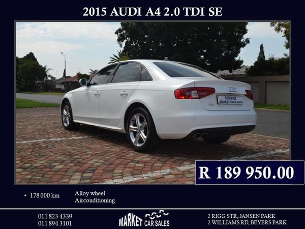 Used Audi A4 2.0 TDI SE for sale in Gauteng