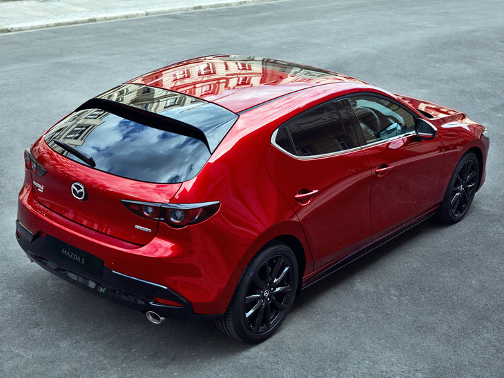 Mazda3 hatchback rear three-quarter view