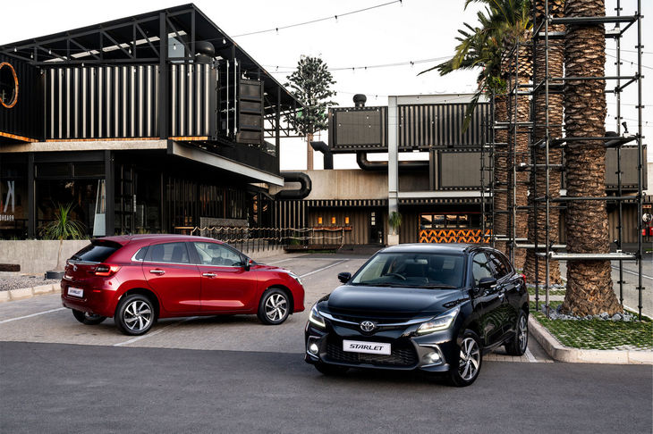 Toyota Starlet red and black
