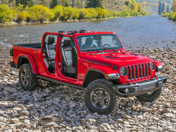 Jeep Gladiator Rubicon with the doors removed