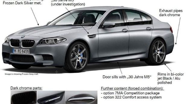 BMW M5 30th Anniversary Edition Leaked