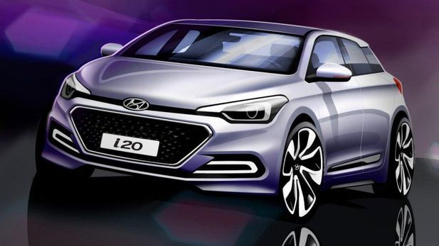 2015 Hyundai i20 Officially Teased in Sketches