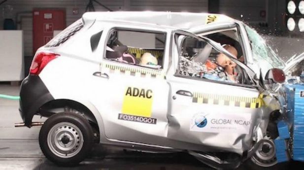 Datsun GO Zero Star Crash Rating (Video)