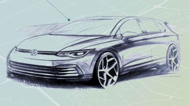 Official Volkswagen Golf 8 Sketches Released