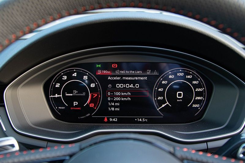Audi RS4 Avant instruments