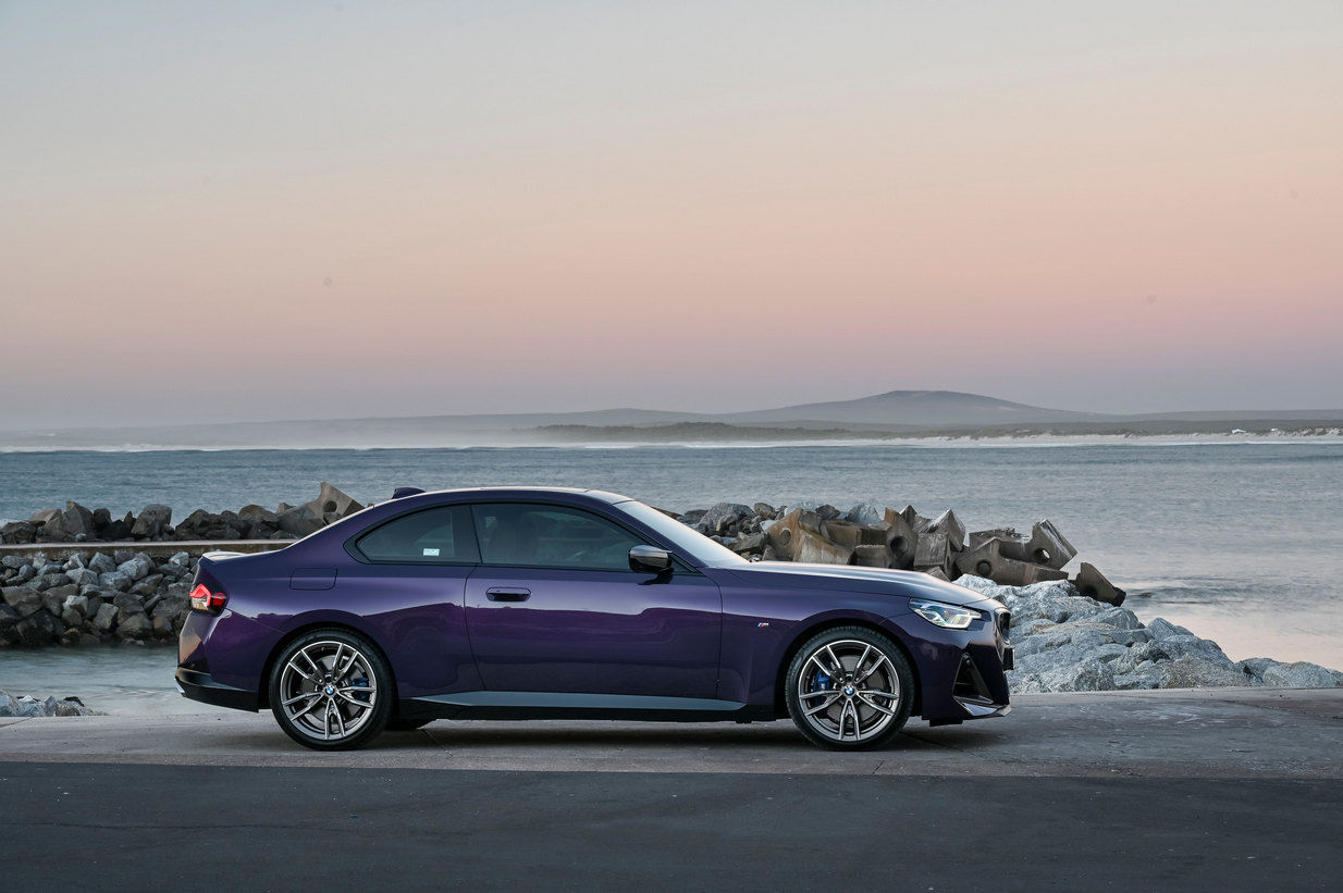 BMW 2 Series Coupe purple side