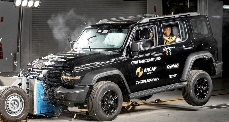 GWM Tank 300 undergoes ANCAP crash testing.