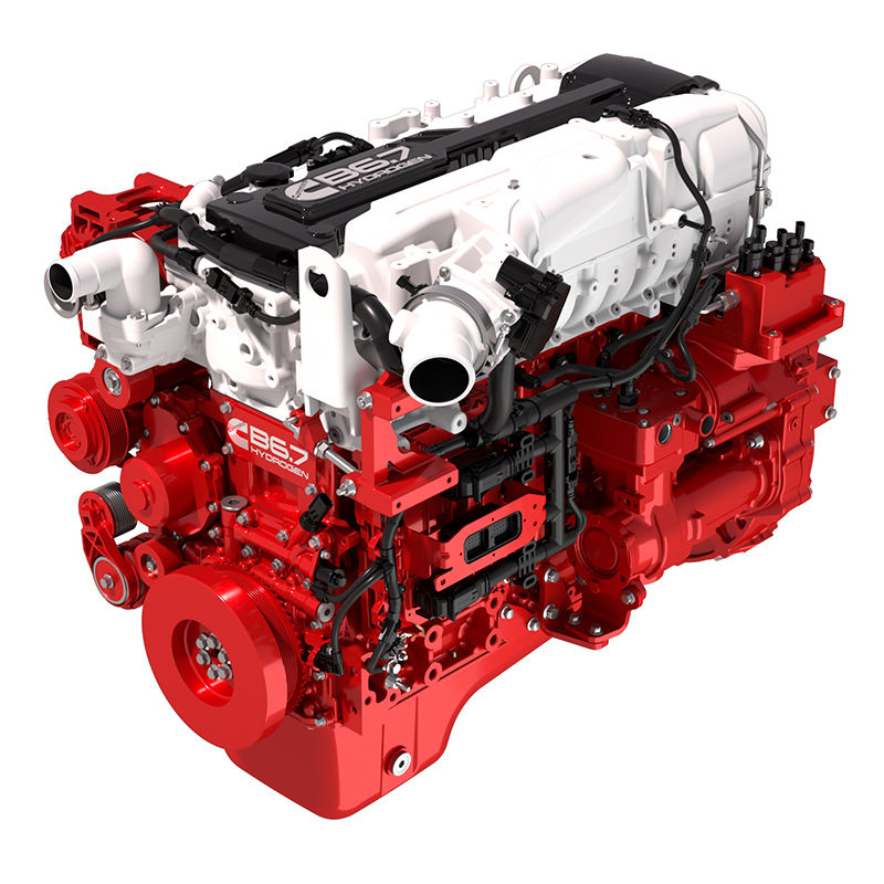 The Cummins hydrogen internal-combustion engine is virtually indistinguishable from its diesel twin.  