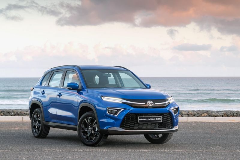 2023 Toyota Urban Cruiser front three-quarter view.