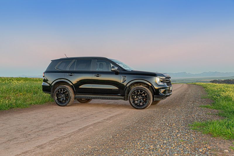 Ford Everest Sport profile view.