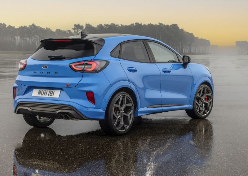 Ford Puma ST rear three-quarter view.