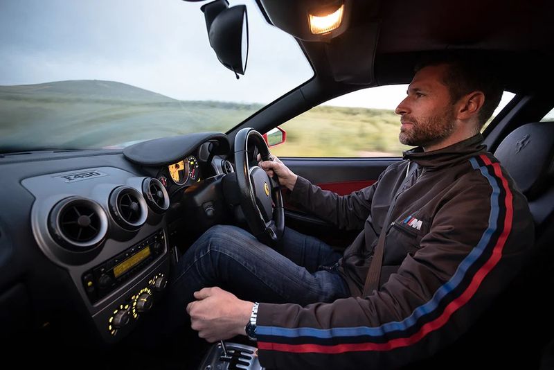 Behind the 'wheel of the Ferrari F430
