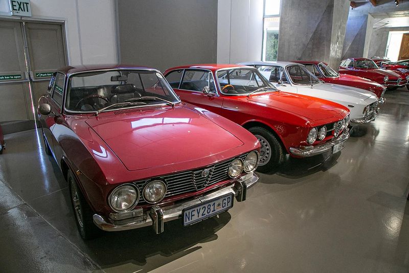 Sixties and Seventies Alfa Romeo models at Museo Della Passione