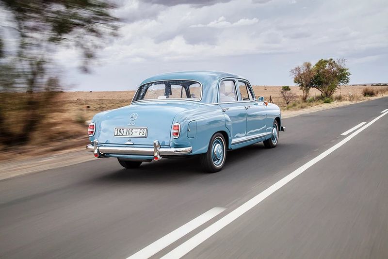 Mercedes-Benz Ponton rear three-quarter view