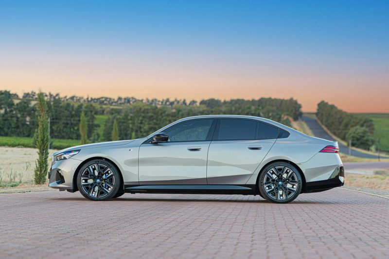 BMW i5 M60 profile view