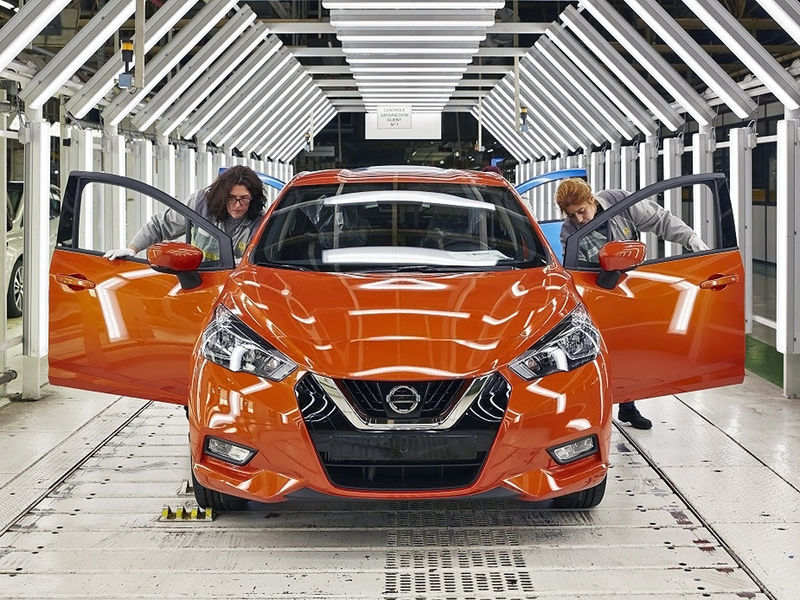 5th-gen Nissan Micra at the factory