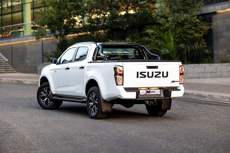 Isuzu D-Max X-Rider rear three-quarter view.