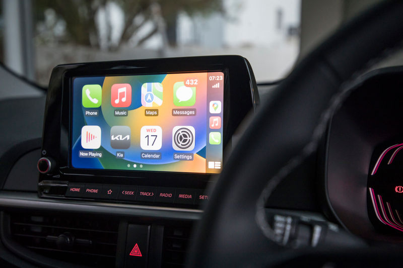 2024 Kia Picanto infotainment touchscreen.