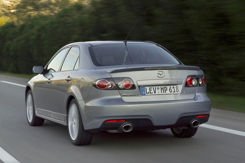Mazda6 MPS sports sedan rear three-quarter view