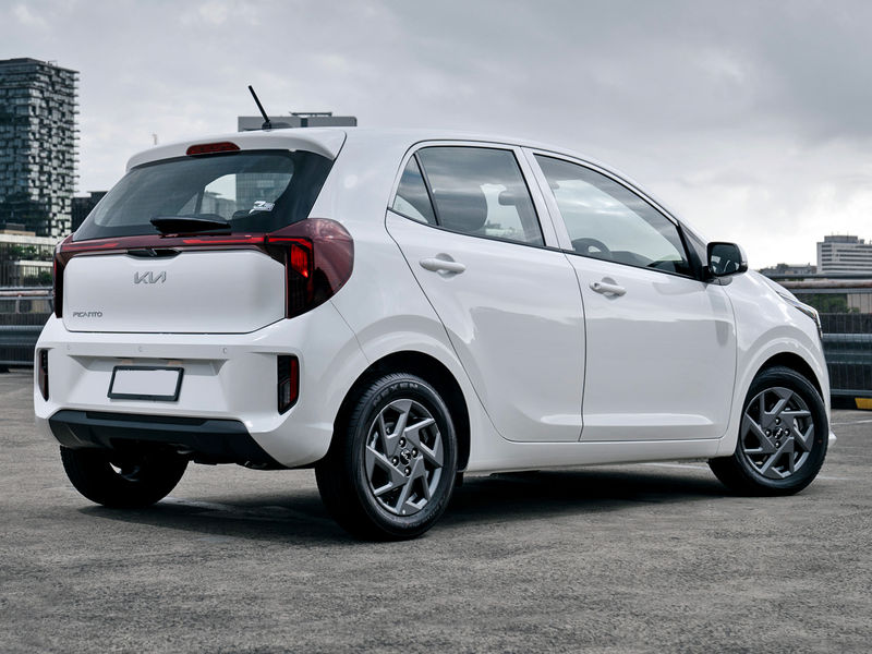 2024 Kia Picanto rear three-quarter view