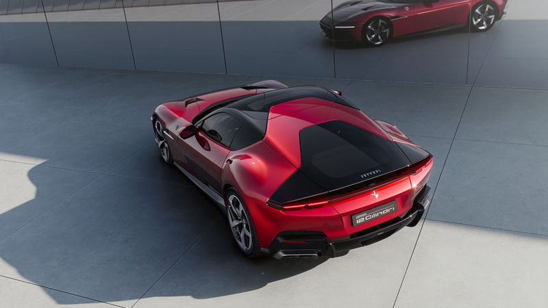 Ferrari 12Cilindri coupe rear three-quarter view