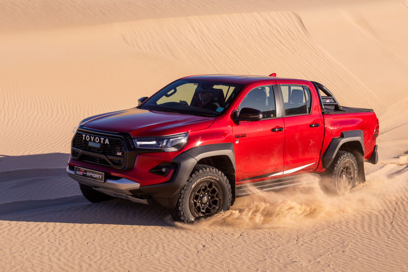 Toyota Hilux GR Sport III dune driving 
