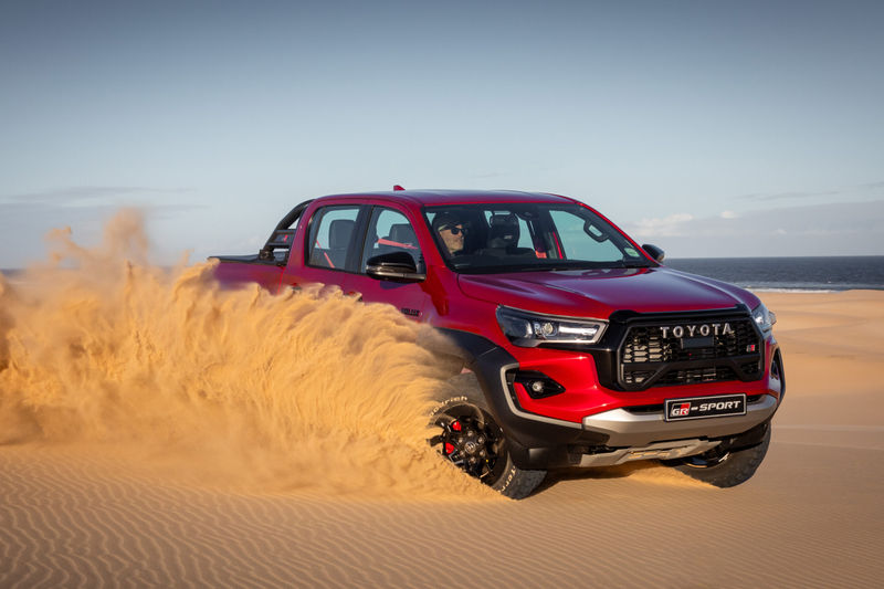 Toyota Hilux GR Sport III dune driving 