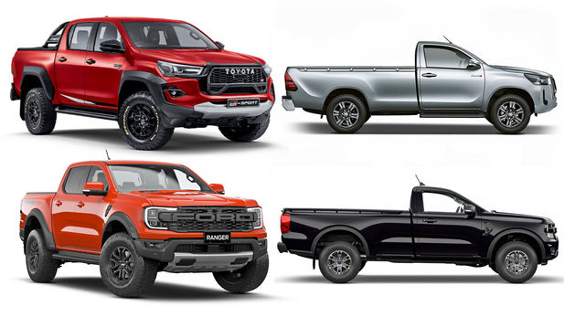 Hilux vs Ranger: single- & double-cab sales in June 2024