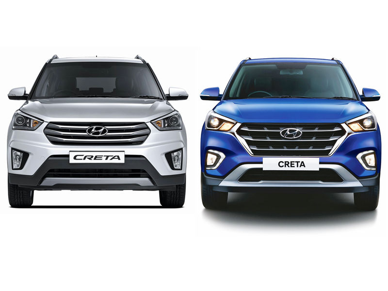 Hyundai Creta pre-facelift versus facelift