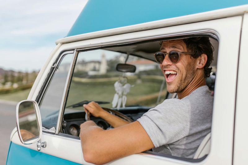 Happy car buyer