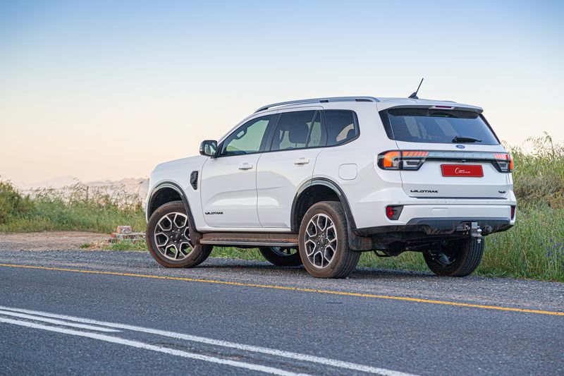 Ford Everest Wildtrak rear three-quarter view