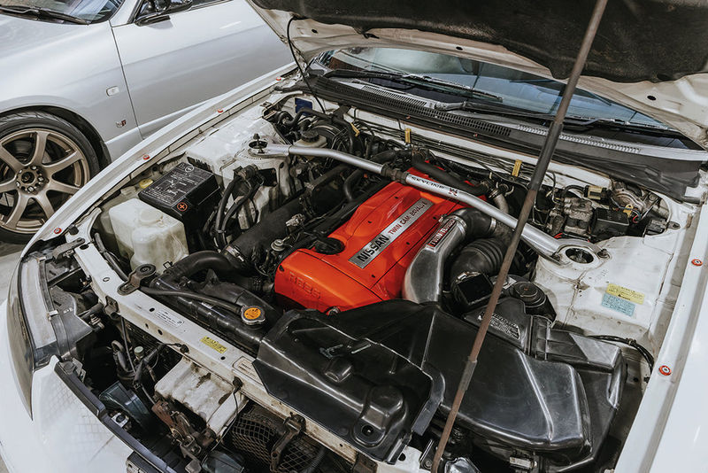 Nissan Skyline GT-R engine bay at JDM Collective in Gauteng