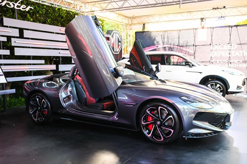 MG Cyberster at the brand's South African launch event.