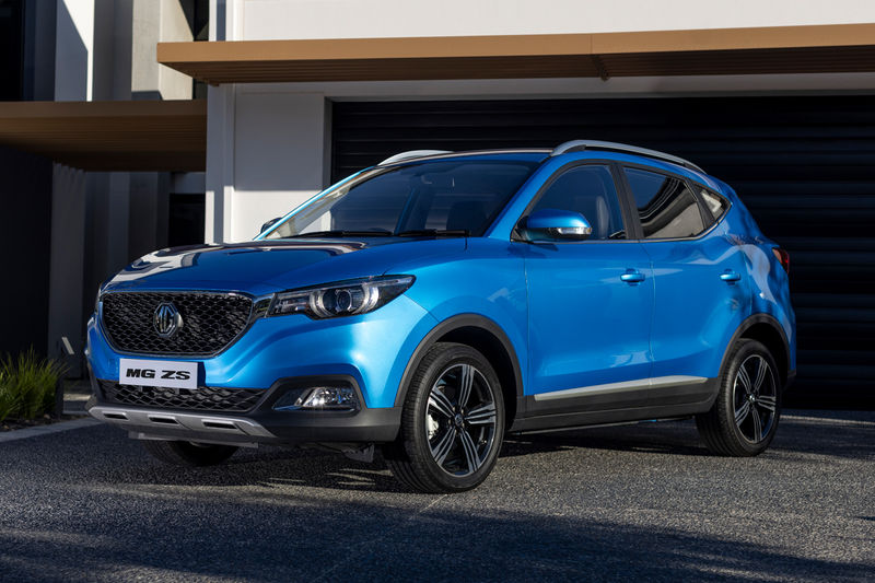 MG ZS front three-quarter view