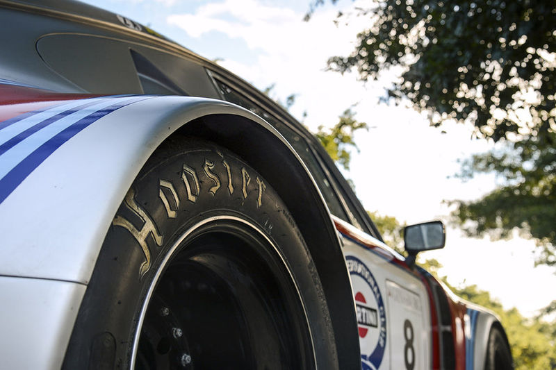 Martini Racing Porsche 911 Carrera RSR tribute car Hoosier race tyres