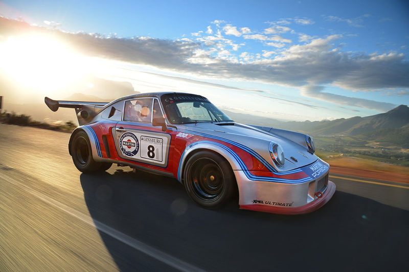 Martini Racing Porsche 911 Carrera RSR tribute car – tracking shot