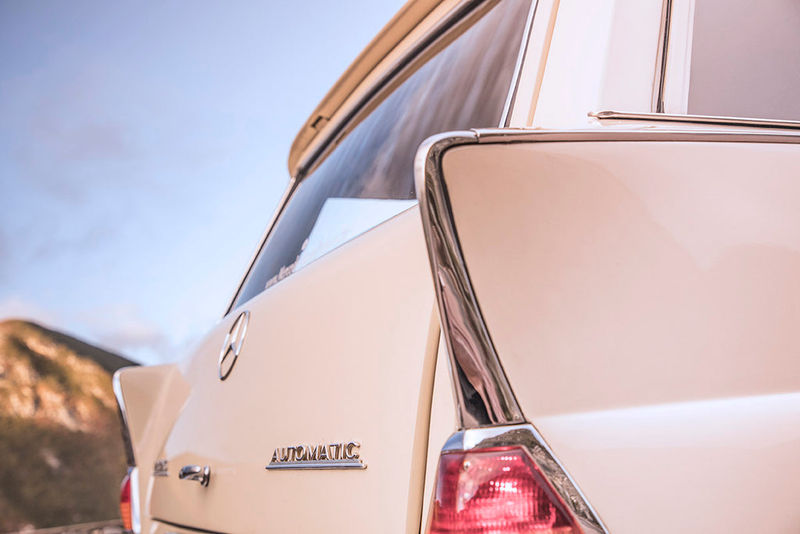 Mercedes-Benz 230S Fintail Estate with its characteristic fins