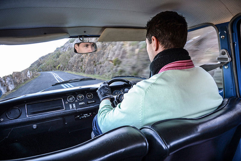 Wilhelm Lutjeharms drives a Renault R8 Gordini