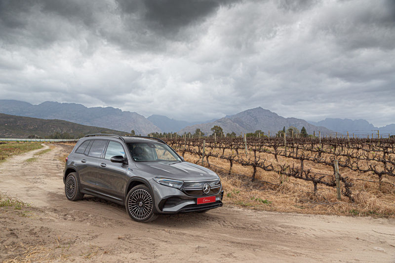 Mercedes-Benz EQB on a Western Cape wine farm