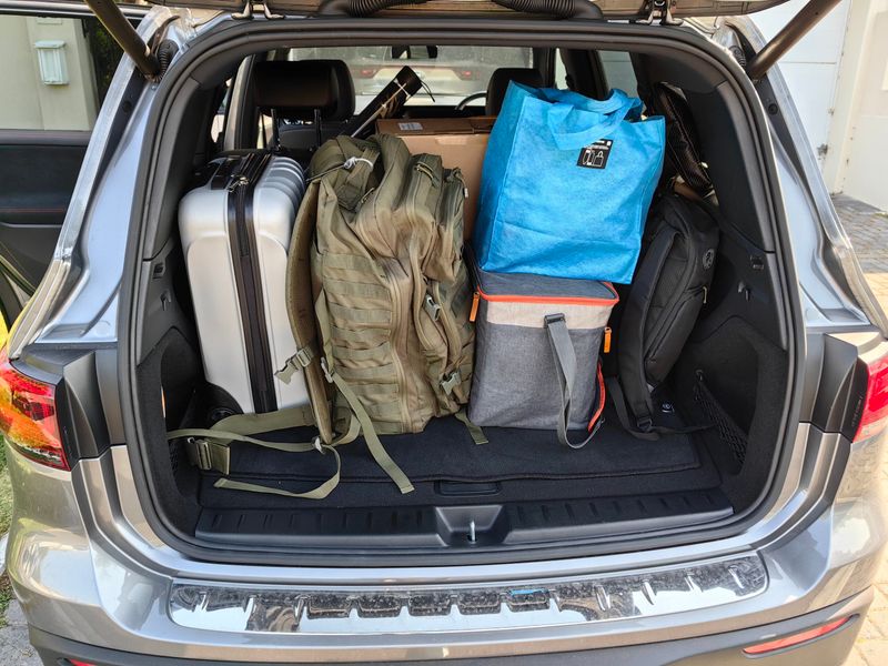 Mercedes-Benz EQB fully loaded load bay