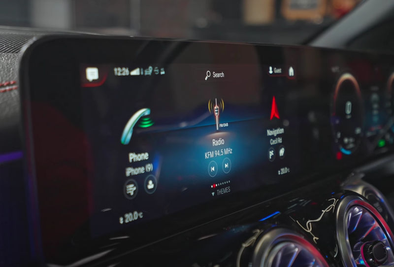 Mercedes-Benz EQB touchscreen infotainment system