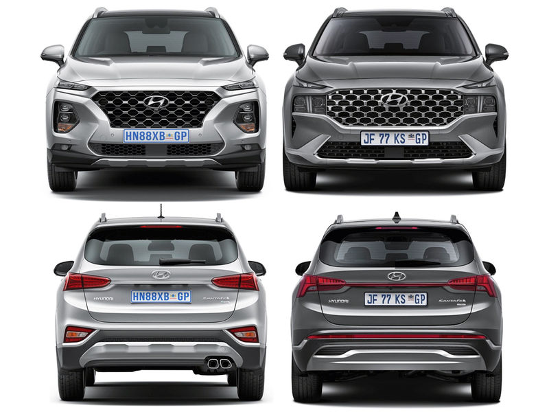 Hyundai Santa Fe pre-facelift vs facelift