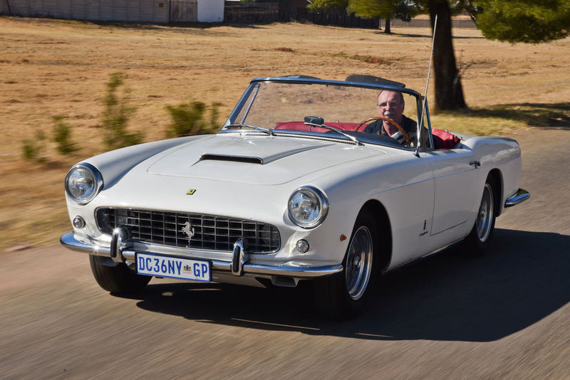Ferrari 250 GT Cabriolet front three quarter tracking shot